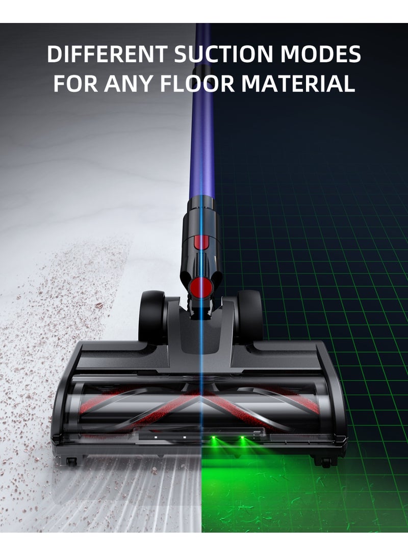 Kingone Cordless Vacuum Cleaner, 550W Vacuum Cleaners for Home, 60Mins Stick Vacuum with LED Display, Anti-Tangle & Wall Mount Charging, 8 in 1 Lightweight Vacuum for Hard Floors Carpet Pet Hair - Image 2